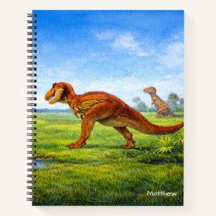 Prehistoric Tyrannosaurus & Triceratops Dinosaurs Notebook