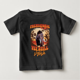 Prehistoric Yet Stylish Mammoth Retro Humour Baby T-Shirt