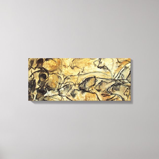 Préhistorique Lascaux Lions Toile Imprimer (Recto)