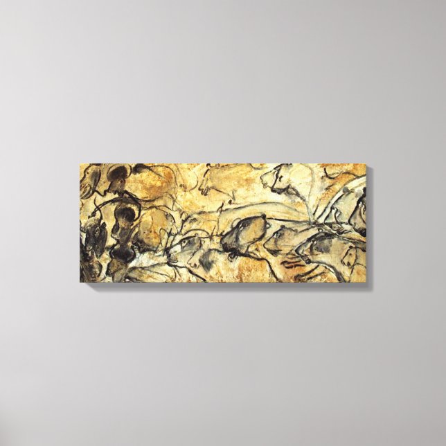 Préhistorique Lascaux Lions Toile Imprimer (Recto)