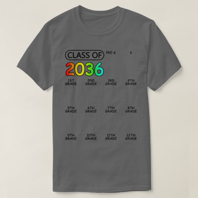 PreK 12th Grade Grow With Me Checkmark Space Class T-Shirt (Design Front)