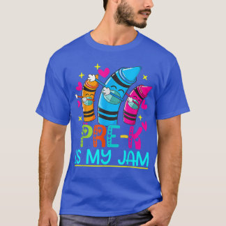 PreK is My JamCute PreK grade teacher crayon 100 d T-Shirt