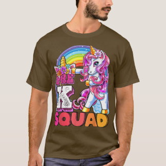 PreK Squad Flossing Unicorn Back to School Girls G T-Shirt