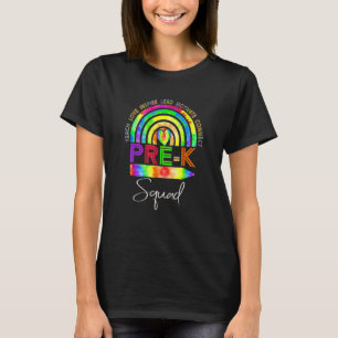 Prek Teacher Tie Dye Rainbow First Day Of Preschoo T-Shirt