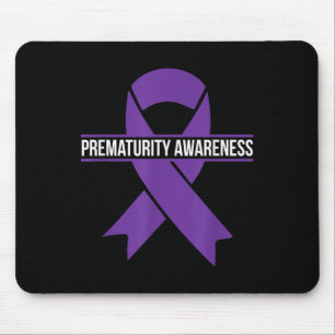 Prematurity Awareness Month Purple Ribbon Mouse Pad