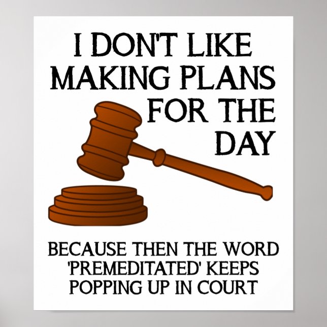 Premeditated Funny Poster (Front)