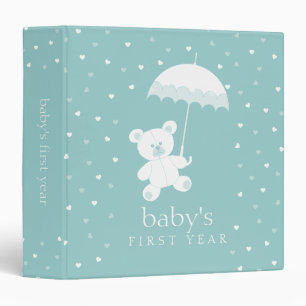 Premier album d'année de bébé - classeur d'ours