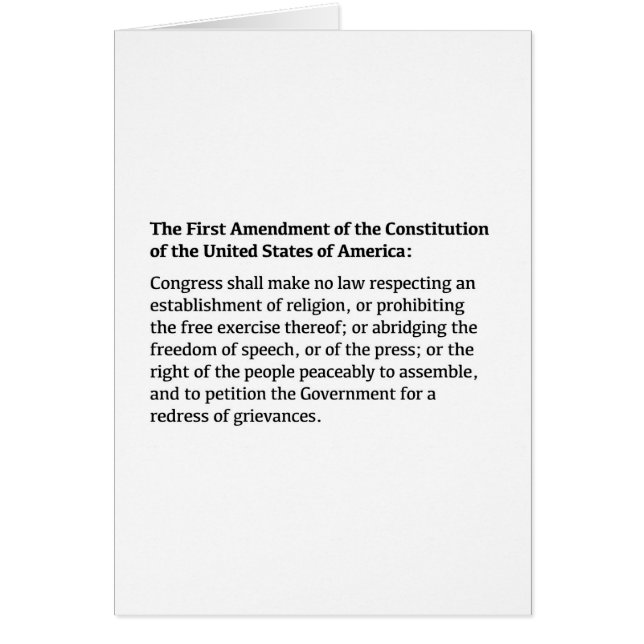 Premier amendement de la Constitution (Devant)
