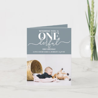 Premier anniversaire Carte de typographie