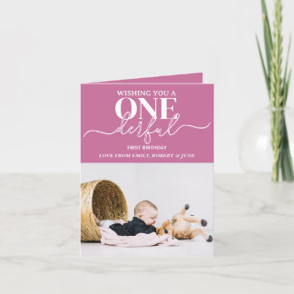 Premier anniversaire Carte de typographie