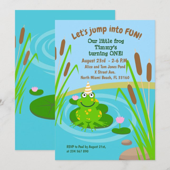 Premier anniversaire notre petite invitation de fê (Devant / Derrière)