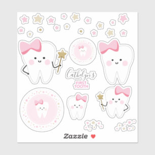 Premier bébé fille de la dent de stickers ou Stick