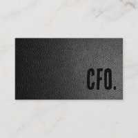 Premier Black Faux Leather CFO