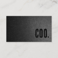 Premier Black Faux Leather COO