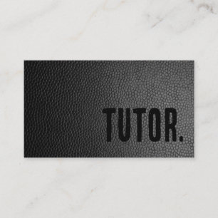 Premier Black Faux Leather Tutor Business Card