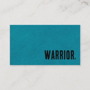 Premier Blue Faux Leather Martial Arts  Business Card