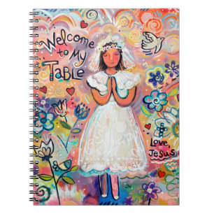Premier carnet de journal de fille de communion