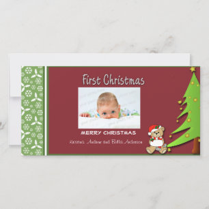 Premier Carte photo d'arbre de Noël