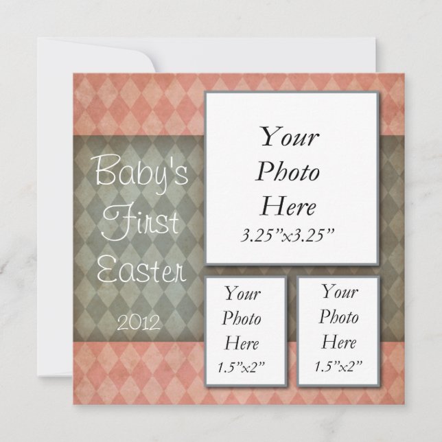 Premier Carte photo de Pâques pour bébé (Devant)