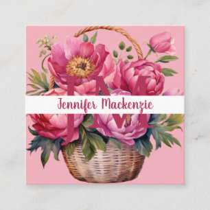 Premier Chic Bright Pink Floral Business Card