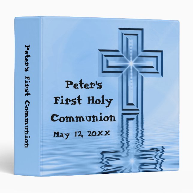 Premier classeur de sainte communion de coutume (Devant/Côté)