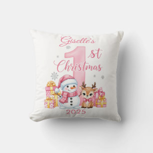 Premier Coussin de Noël de la petite fille