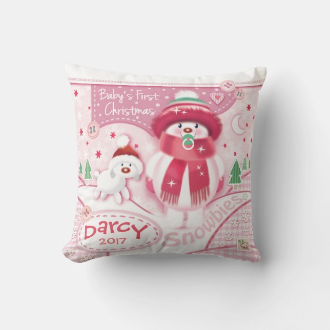 Premier coussin de Noël du bébé mignon pour des (Recto)
