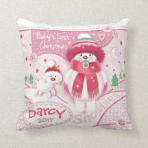 Premier coussin de Noël du bébé mignon pour des