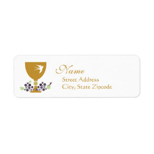 Premier Étiquette de adresse de communion