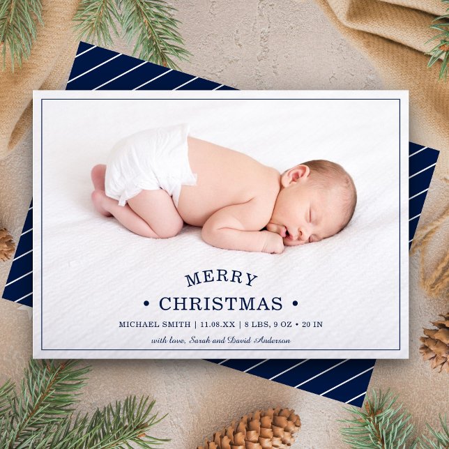 Premier Faire-part de naissance photo de Noël du b (Créateur téléchargé)