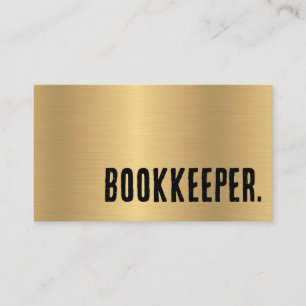 Premier Faux Gold Bookkeeper Business Card