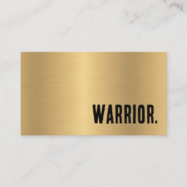 Premier Faux Gold Martial Arts  Business Card (Front)