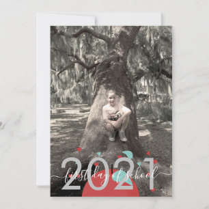 Premier jour de l'école Apple Carte photo de scrip