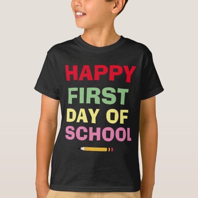 Premier jour de l'école T-shirt de base pour enfan (Devant)