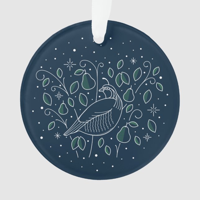 Premier jour de Noël Acrylique Ornement Bleu (devant)