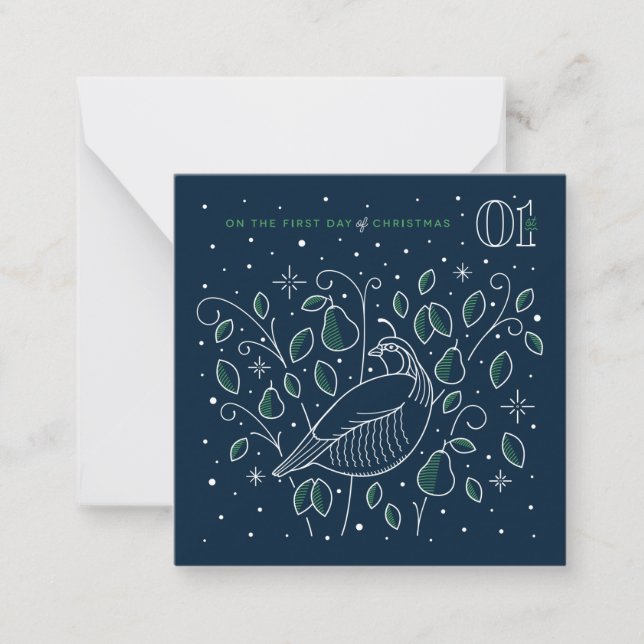 PREMIER JOUR DE NOËL / Carte de correspondance en  (Devant)