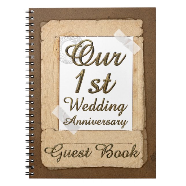 Premier Mariage Anniversaire Livre d'invité Livre  (Devant)