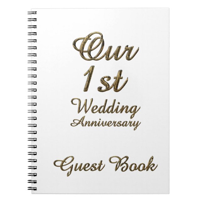 Premier Mariage Anniversaire Livre d'or Blanc (Devant)