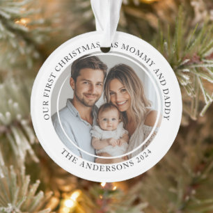 Premier Noël Comme Maman Et Papa Photo Personnalis
