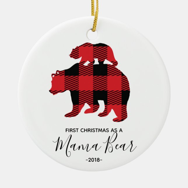 Premier Noël comme ornement de maman Bear (Devant)
