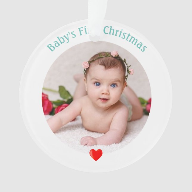Premier Noël de bébé avec photo personnalisée (devant)