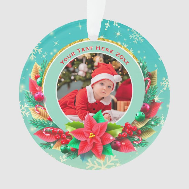 Premier Noël de bébé - Souvenir photo personnalisé (devant)