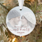Premier Noël de mariage personnalisé avec photo et