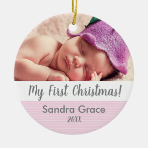 Premier Noël du bébé, Ornement photo personnalisé