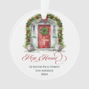 Premier Noël Élégant Monogramme Nouveau Accueil