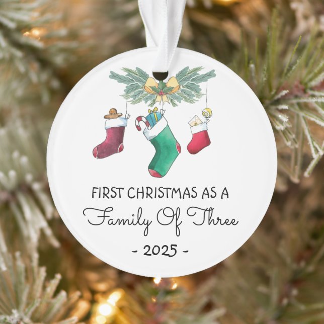 Premier Noël En Famille De Trois 2025 (Arbre)