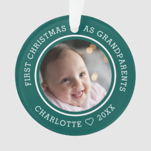 Premier Noël En Grand-Parents 2 Photo Vert