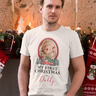 Premier Noël en T-Shirt de Camion Rouge Papa