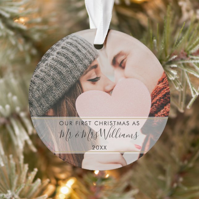 Premier Noël en tant que M. & Mme 2 Photo (Arbre)