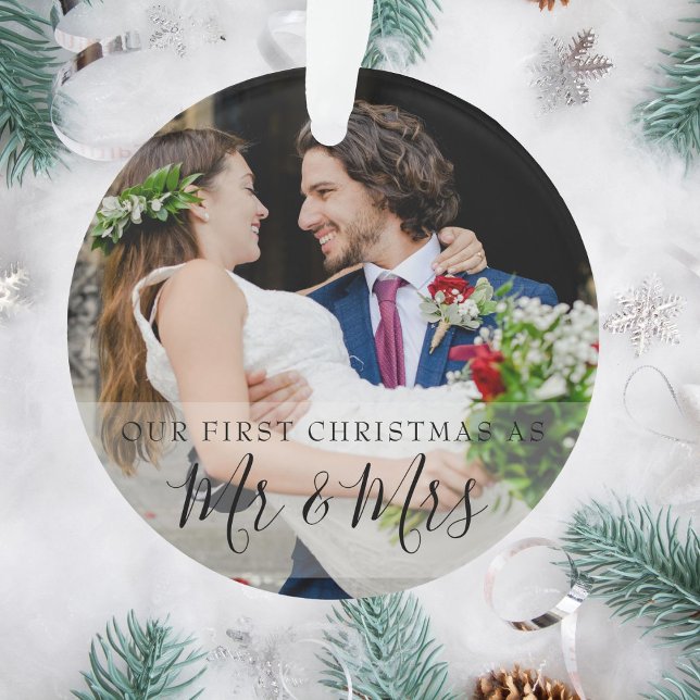 Premier Noël en tant que M. & Mme Nom 2 Photos (Créateur téléchargé)